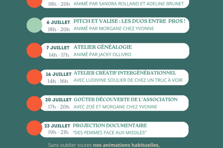 Programme de Juillet 2026