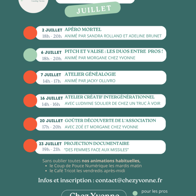 Programme de Juillet 2026 (2) Programme de Juillet 2026