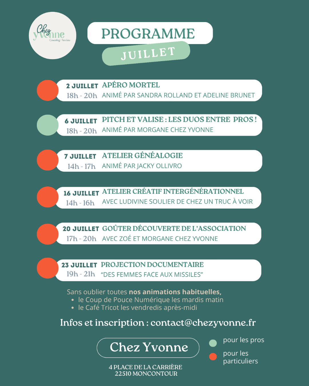 Programme de Juillet 2026